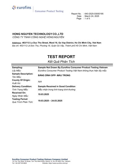 CHỨNG CHỈ BĂNG KEO